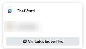 Menú de la foto de Facebook con la página y el perfil personal para cambiar entre ellos